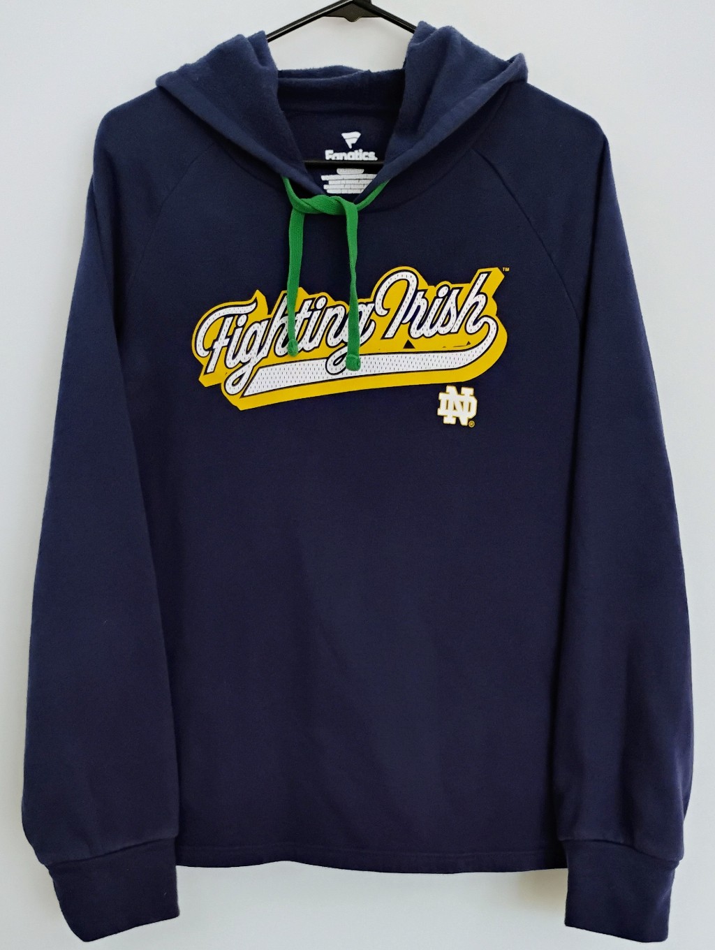 Women's Notre Dame Fighting Irish Navy Hoodie Pullover Sweatshirt Fanatics - Xl